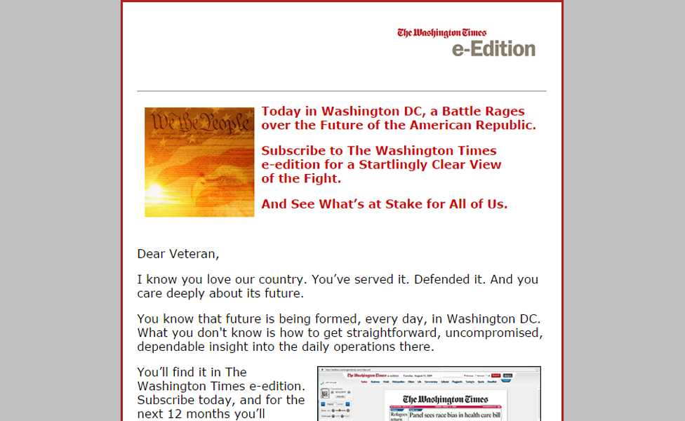 The Washington Times Email